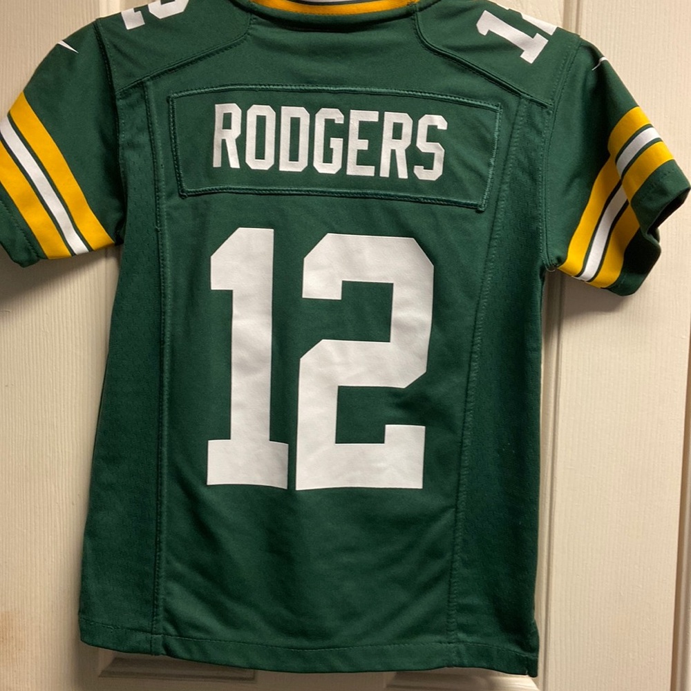 Green Bay Packers Aaron Rodgers NFL Youth jersey.